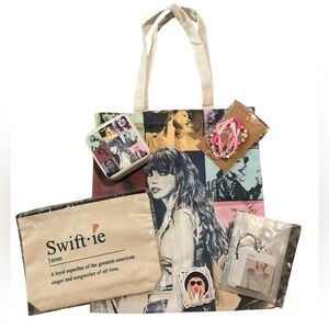 TAYLOR SWIFT SWIFTIE ERAS TORTURED POETS 1989 LOVER RED MERCH TOTE GIFT SET